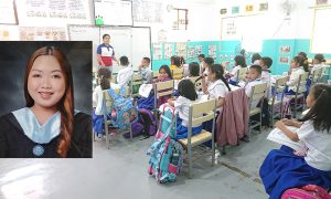 Barn i skolan i Filippinerna