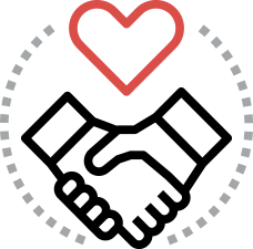 Två händer med hjärta