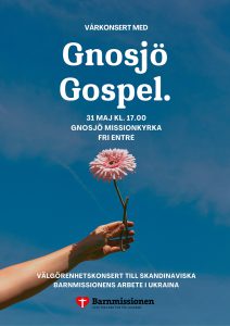Affisch för konsert med Gnosjö Gospel.