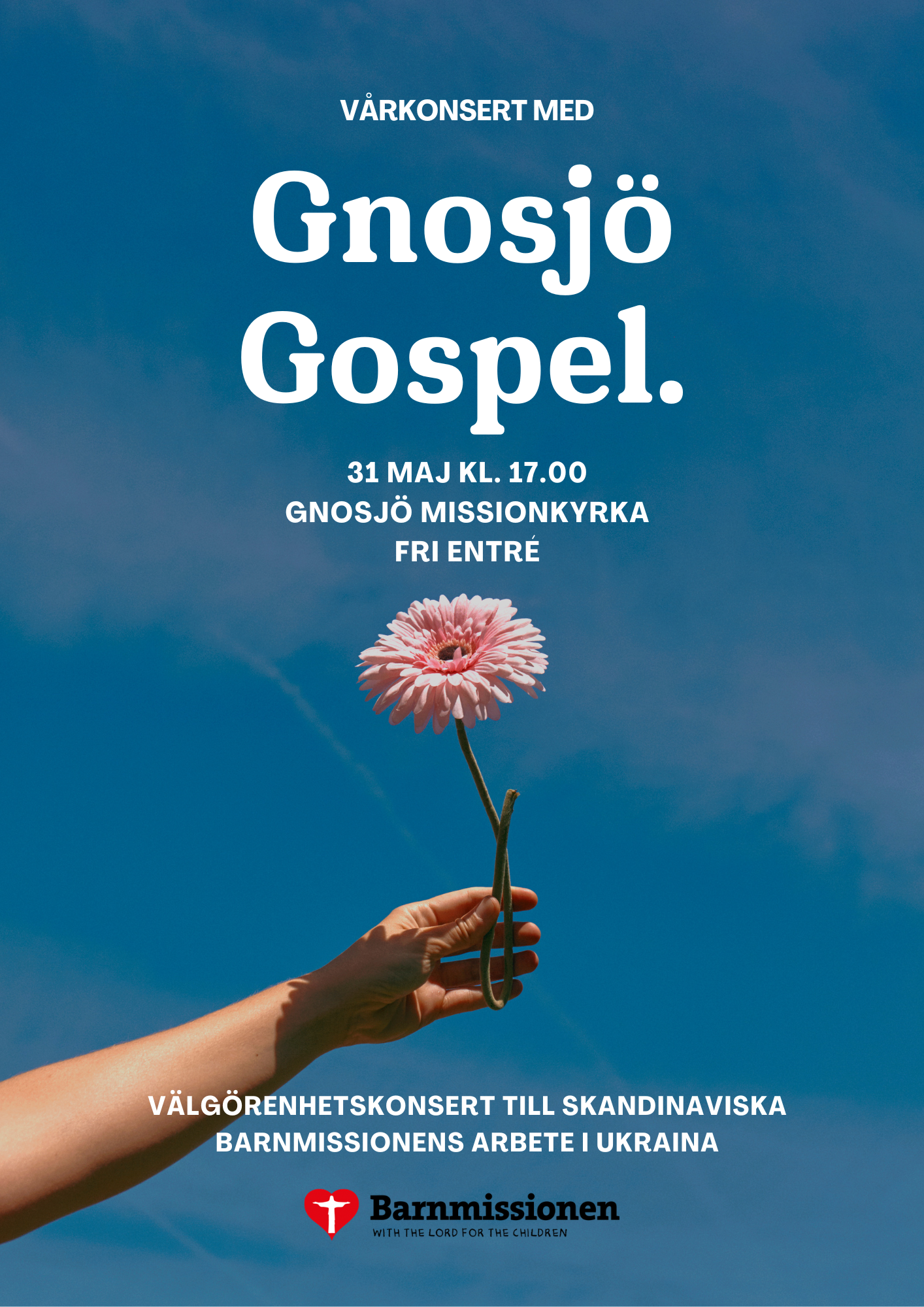 Affisch för konsert med Gnosjö Gospel.